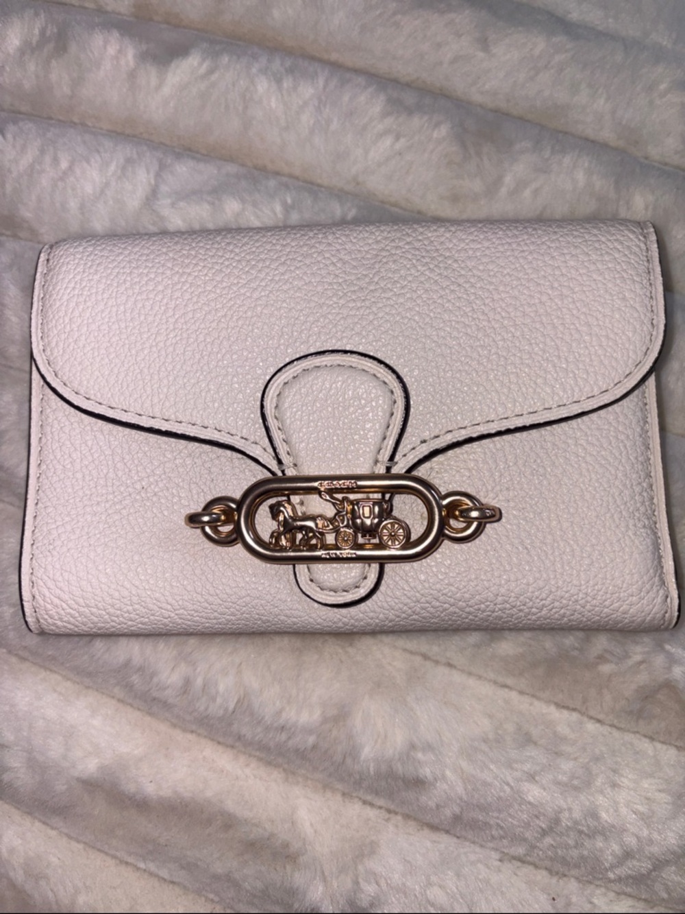 Coach Jade Envelope Wallet chalk/gold Style 91192